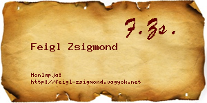Feigl Zsigmond névjegykártya